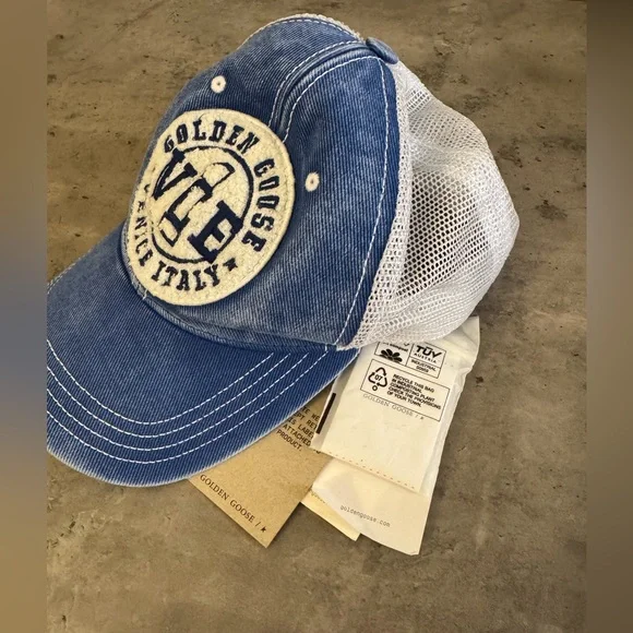 Golden Goose Denim Blue and White Hat - Picture 4 of 5